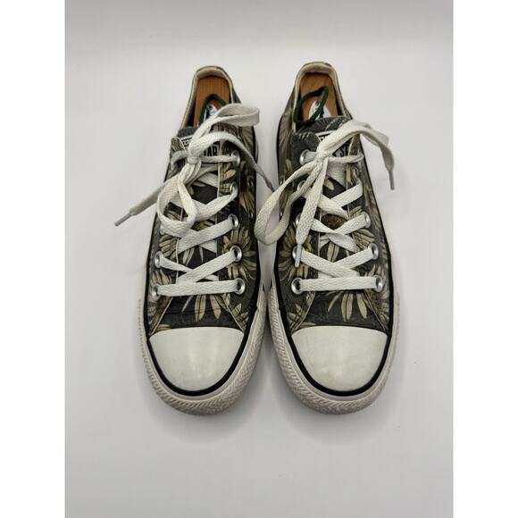 Converse All Star Floral Daisy Low Top Sneakers Womens Size 6 Gray - Picture 3 of 10